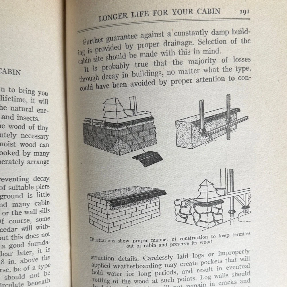 How to Build Cabins, Lodges & Bungalows - Red Hardcover